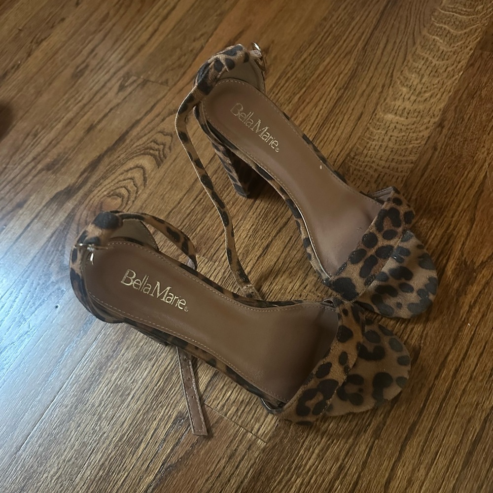 Bella Marie Brown Leopard Print Heels
